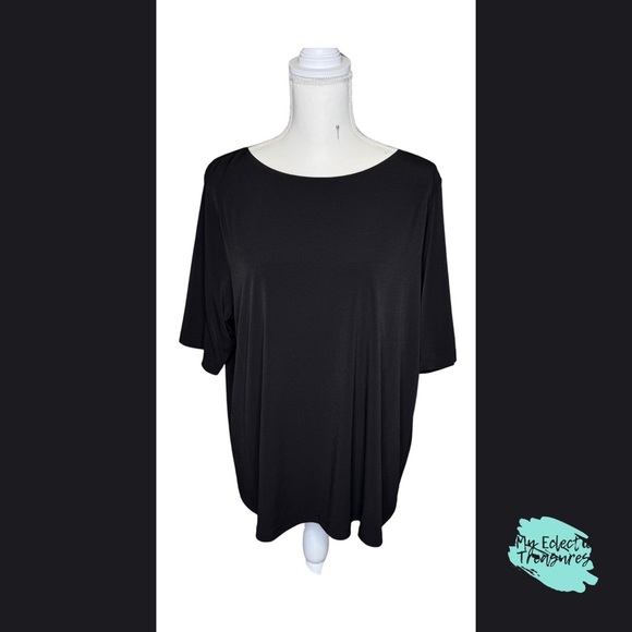 Susan Graver Gray Relaxed Blouse Size 1X - Picture 1 of 6